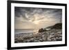 Sunset on Will Rogers Beach, Pacific Palisades, California, United States of America, North America-Mark Chivers-Framed Photographic Print