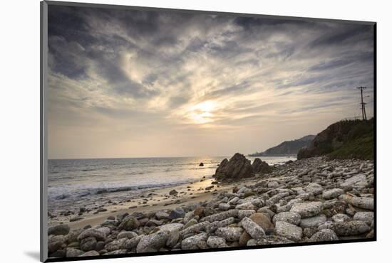 Sunset on Will Rogers Beach, Pacific Palisades, California, United States of America, North America-Mark Chivers-Mounted Photographic Print