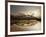 Sunset Over a Bridge in Da Nang with a Small Fisherman's Boat-Alex Saberi-Framed Photographic Print