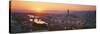 Sunset over a City, Florence, Tuscany, Italy-null-Stretched Canvas