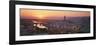 Sunset over a City, Florence, Tuscany, Italy-null-Framed Photographic Print