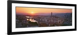 Sunset over a City, Florence, Tuscany, Italy-null-Framed Photographic Print