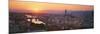 Sunset over a City, Florence, Tuscany, Italy-null-Mounted Photographic Print