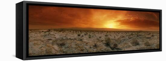 Sunset over a Desert, Palm Springs, California, USA-null-Framed Stretched Canvas