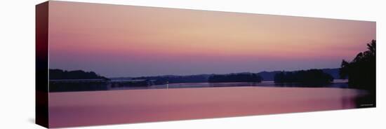 Sunset over a Lake, Kentucky, USA-null-Stretched Canvas