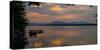 Sunset over a lake, Knowlton, Quebec, Canada-null-Stretched Canvas