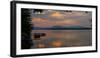 Sunset over a lake, Knowlton, Quebec, Canada-null-Framed Photographic Print