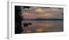 Sunset over a lake, Knowlton, Quebec, Canada-null-Framed Photographic Print