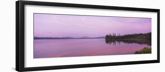 Sunset over a Lake, Raquette Lake, Adirondack Mountains, New York State, USA-null-Framed Photographic Print