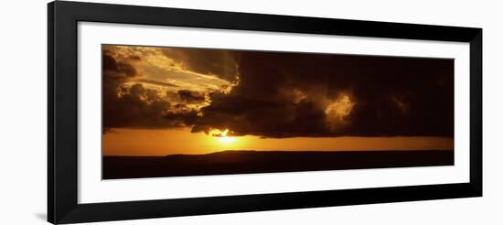 Sunset over a Landscape, Masai Mara National Reserve, Kenya-null-Framed Photographic Print