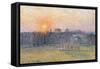 Sunset over a Landscape with Trees, 1892-Canaletto-Framed Stretched Canvas