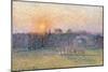 Sunset over a Landscape with Trees, 1892-Canaletto-Mounted Giclee Print