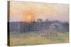 Sunset over a Landscape with Trees, 1892-Canaletto-Stretched Canvas