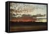 Sunset over a Marshy Landscape, Sweden, 1880-Per Daniel Holm-Framed Stretched Canvas