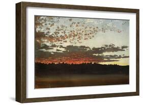 Sunset over a Marshy Landscape, Sweden, 1880-Per Daniel Holm-Framed Giclee Print