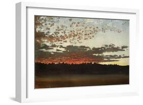 Sunset over a Marshy Landscape, Sweden, 1880-Per Daniel Holm-Framed Giclee Print