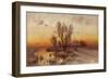 Sunset over a Ukrainian Hamlet, 1915-Juli Julievich Klever-Framed Premium Giclee Print