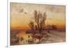 Sunset over a Ukrainian Hamlet, 1915-Juli Julievich Klever-Framed Giclee Print