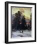 Sunset over a Winter Landscape, circa 1902-Abram Efimovich Arkhipov-Framed Giclee Print