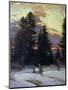 Sunset over a Winter Landscape, circa 1902-Abram Efimovich Arkhipov-Mounted Giclee Print