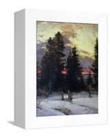 Sunset over a Winter Landscape, circa 1902-Abram Efimovich Arkhipov-Framed Stretched Canvas