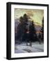 Sunset over a Winter Landscape, circa 1902-Abram Efimovich Arkhipov-Framed Giclee Print