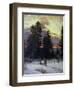 Sunset over a Winter Landscape, circa 1902-Abram Efimovich Arkhipov-Framed Premium Giclee Print