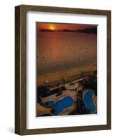 Sunset Over Acapulco Bay, Acapulco, Mexico-Walter Bibikow-Framed Photographic Print