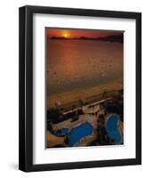 Sunset Over Acapulco Bay, Acapulco, Mexico-Walter Bibikow-Framed Photographic Print