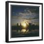 Sunset over an Oil Refinery Near Swansea, South Wales-null-Framed Photographic Print