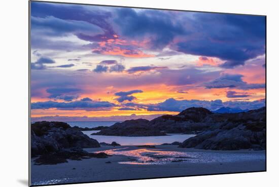 Sunset over Ardtoe Bay, Ardnamurchan Peninsula, Lochaber, Highlands, Scotland, United Kingdom-Gary Cook-Mounted Photographic Print