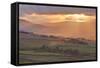 Sunset over Askrigg Common in the Yorkshire Dales, Yorkshire, England, United Kingdom, Europe-Julian Elliott-Framed Stretched Canvas