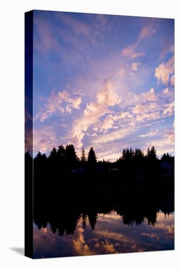 Sunset over Auke Bay in Alaska-null-Stretched Canvas