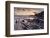Sunset over Ayrmer Cove in the South Hams in autumn, South Devon, England, United Kingdom, Europe-Adam Burton-Framed Photographic Print