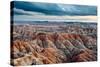 Sunset over Badlands National Park, Sd-James White-Stretched Canvas