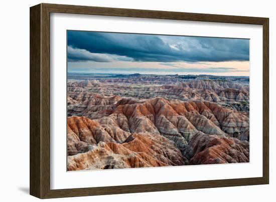 Sunset over Badlands National Park, Sd-James White-Framed Photographic Print