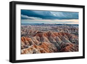 Sunset over Badlands National Park, Sd-James White-Framed Photographic Print