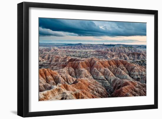 Sunset over Badlands National Park, Sd-James White-Framed Photographic Print