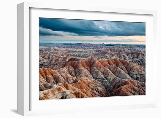 Sunset over Badlands National Park, Sd-James White-Framed Photographic Print