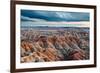 Sunset over Badlands National Park, Sd-James White-Framed Photographic Print