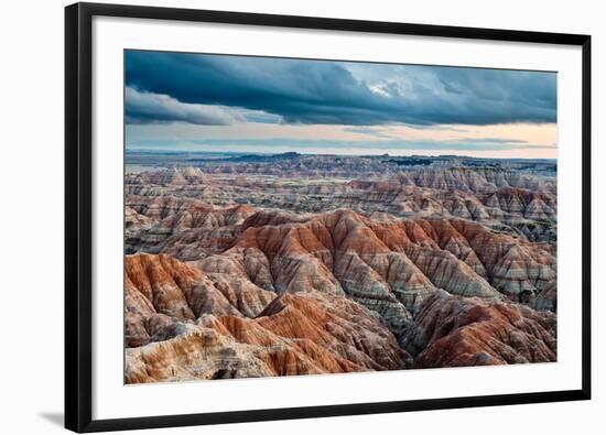 Sunset over Badlands National Park, Sd-James White-Framed Photographic Print