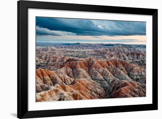 Sunset over Badlands National Park, Sd-James White-Framed Photographic Print