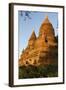 Sunset over Bagan. Seen from Buleithee Pagoda. Bagan. Myanmar-Tom Norring-Framed Photographic Print