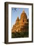 Sunset over Bagan. Seen from Buleithee Pagoda. Bagan. Myanmar-Tom Norring-Framed Photographic Print