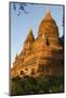 Sunset over Bagan. Seen from Buleithee Pagoda. Bagan. Myanmar-Tom Norring-Mounted Photographic Print