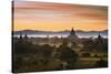 Sunset over Bagan-Jon Hicks-Stretched Canvas