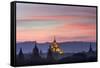 Sunset over Bagan-Jon Hicks-Framed Stretched Canvas