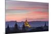 Sunset over Bagan-Jon Hicks-Mounted Premium Photographic Print