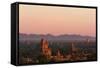 Sunset over Bagan-Jon Hicks-Framed Stretched Canvas