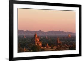 Sunset over Bagan-Jon Hicks-Framed Photographic Print